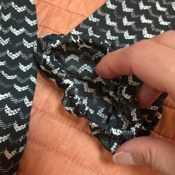 NWT GAP Black White Geomtric Print Long Sleeve Button Down Midi Shirt Dress sz S - Picture 16 of 16